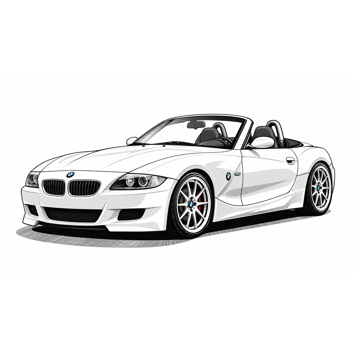 BMW Z4 E85 Roadster – Zeichnung