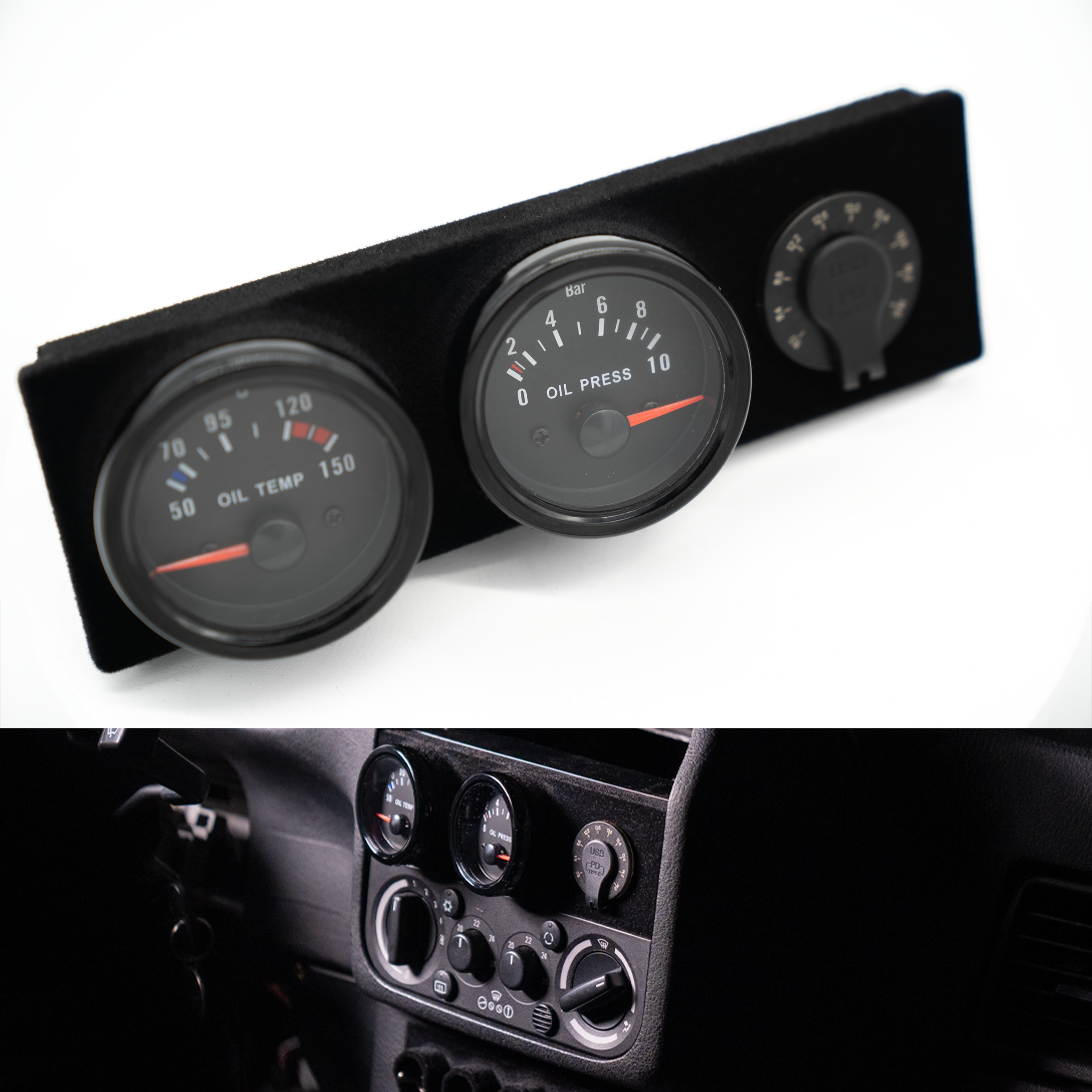 Upper DashHub Dash Panel Kit Gauge by AnimalRacing passend für BMW E36